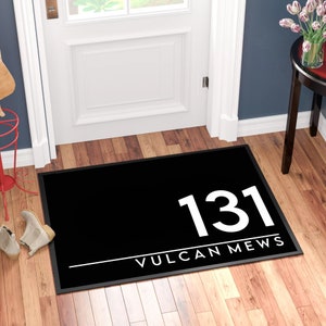 Personalised Custom Printed Street Name Doormat, Ideal Gift for him/her