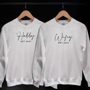 Maglione personalizzato per coppie abbinate a uomini e donne, regalo ideale per l&#39;anniversario, matrimonio, matrimonio, marito e moglie maglione luna di miele