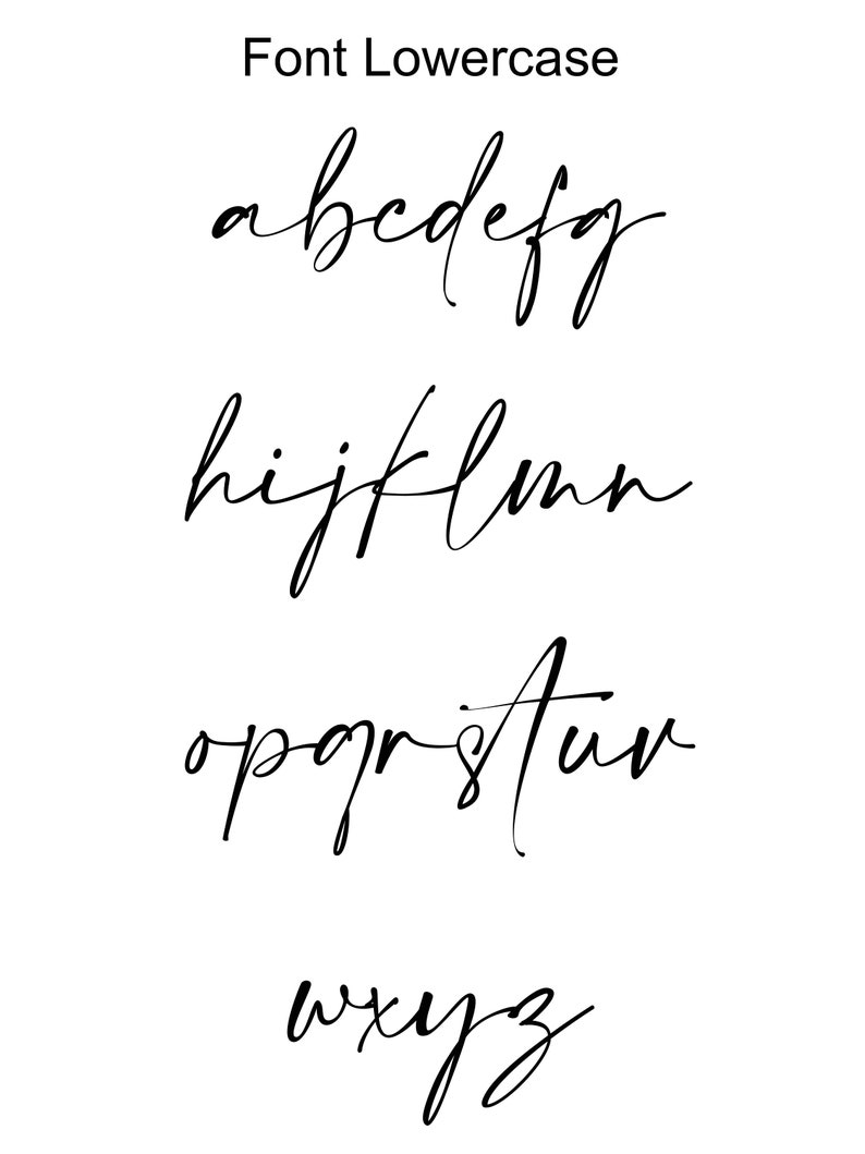 May include: A handwritten font alphabet in lowercase letters. The letters are written in a cursive style.