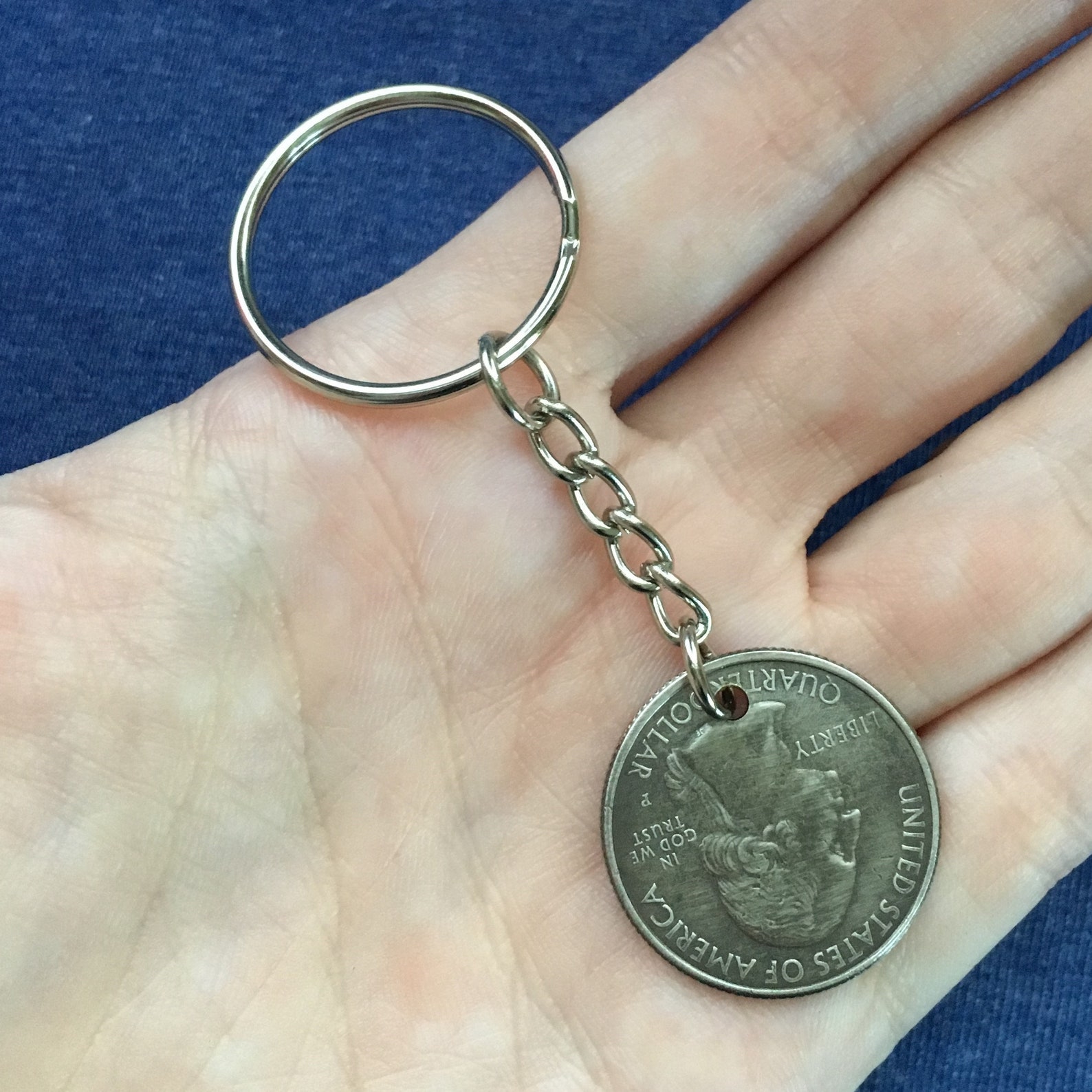 2010 Arizona Quarter Keychain Handmade Grand Canyon National Etsy