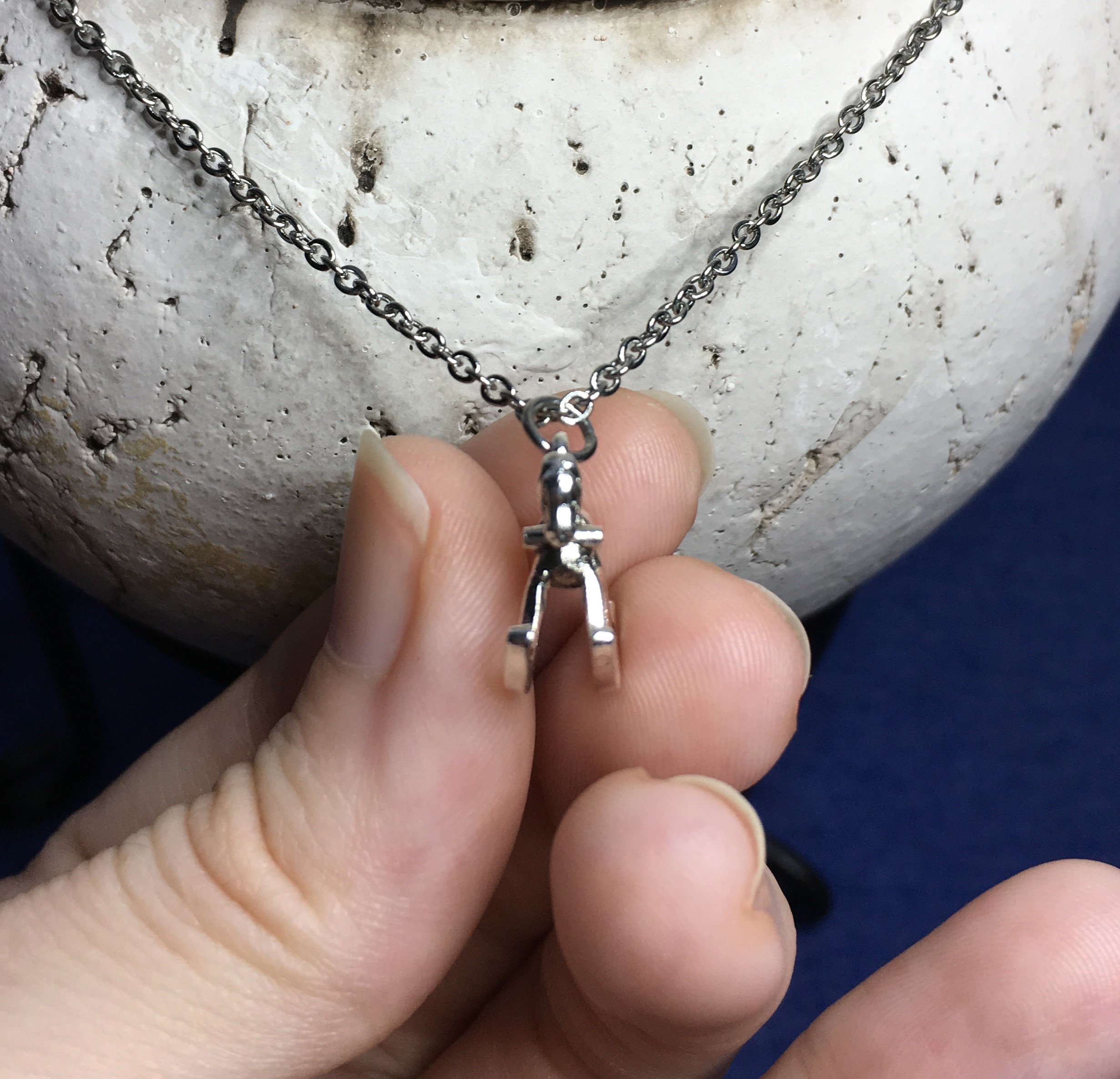 Rocking Horse Necklace on Stainless Steel 18 Cable Chain