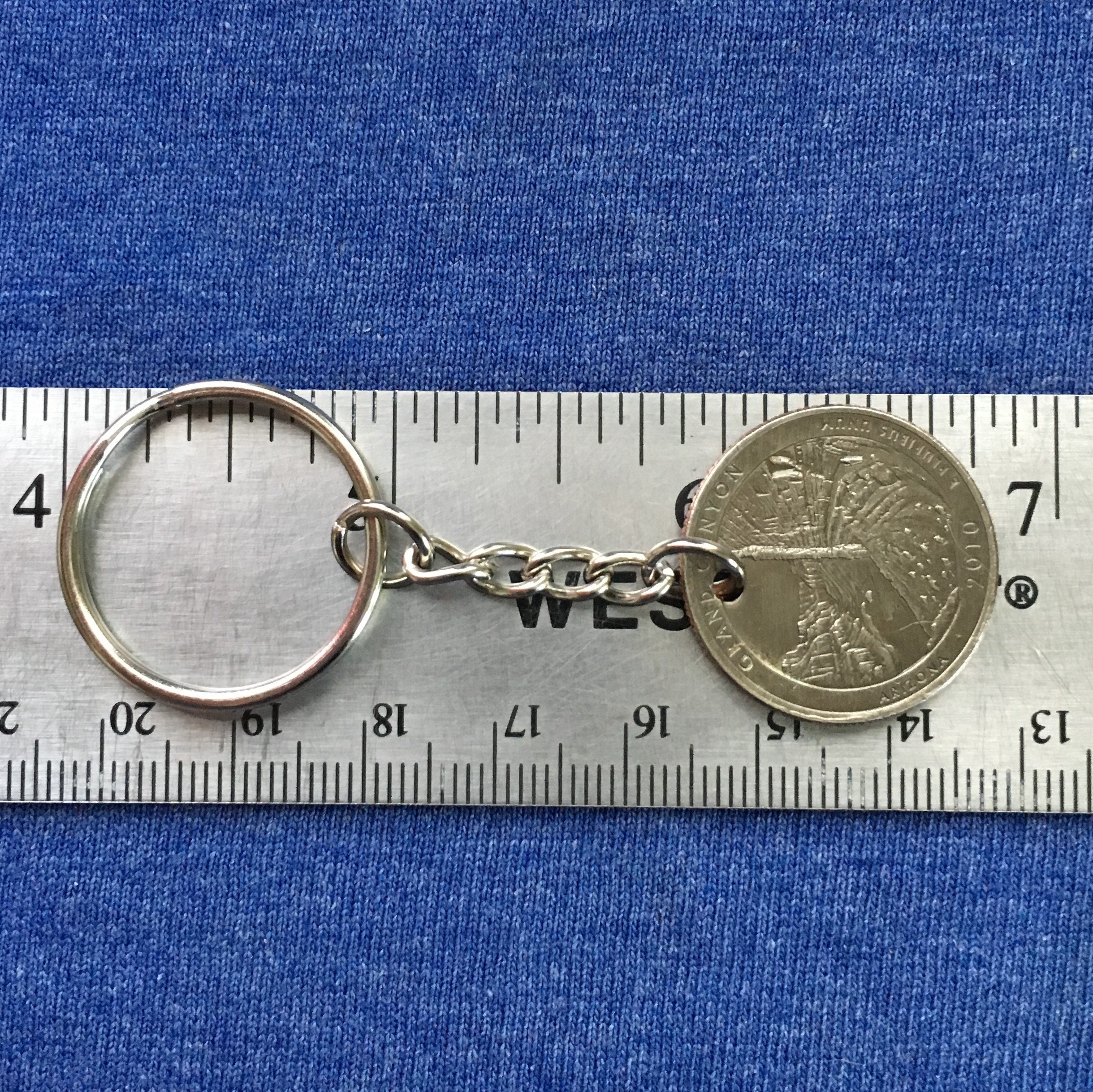 2010 Arizona Quarter Keychain Handmade Grand Canyon National Etsy
