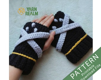 Sora's Fingerless Gloves Crochet Pattern Kingdom Hearts 2