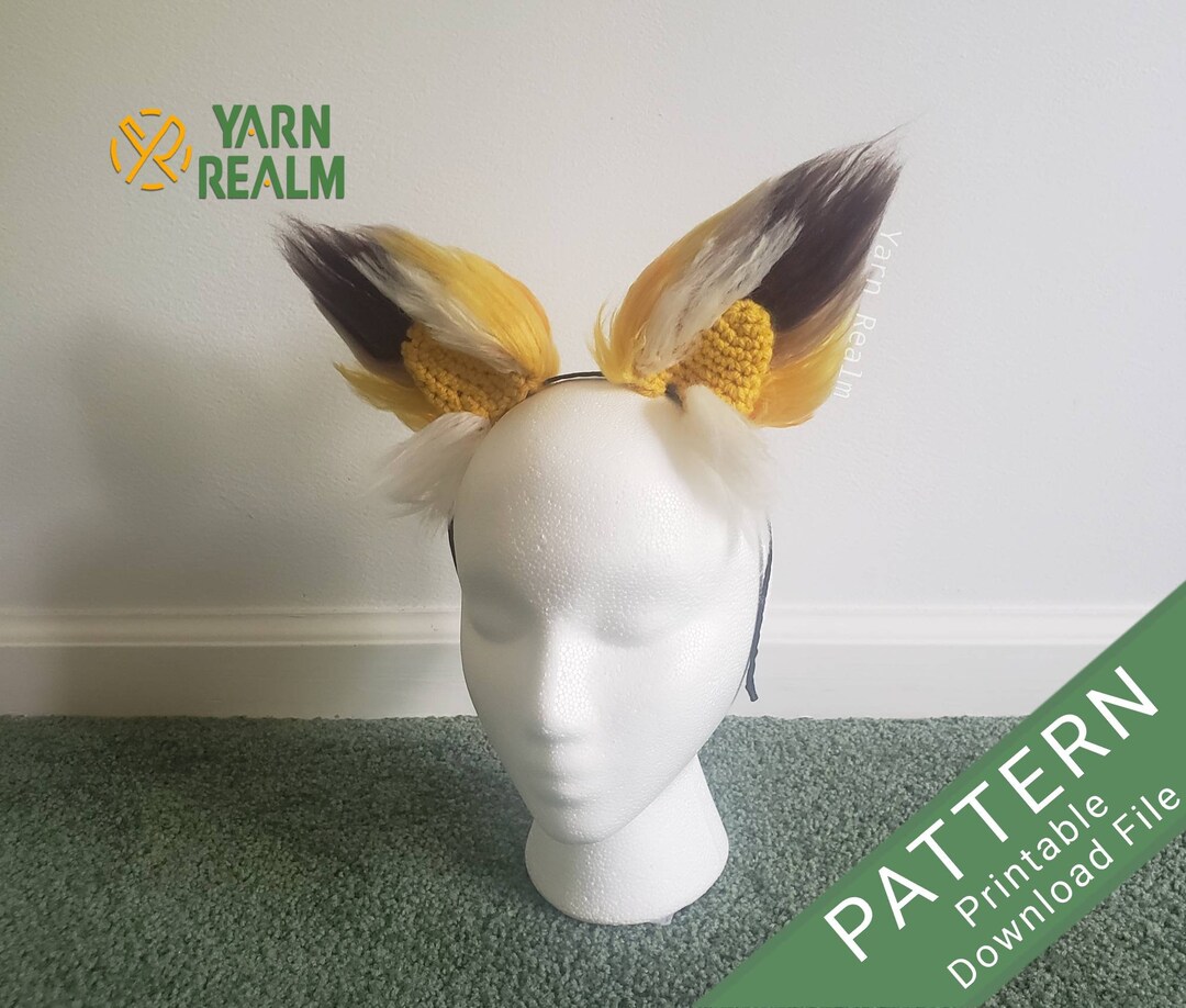 Crochet Faux Fur Animal Ears Pattern PDF Etsy
