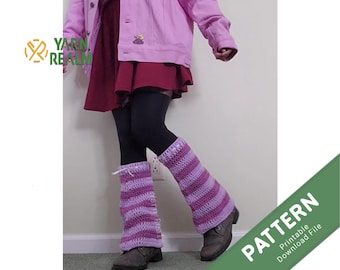 Flare Bell Bottom Leg Warmers Crochet Pattern (PDF Pattern) | video tutorial