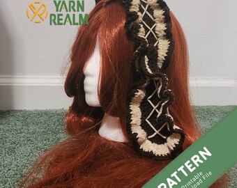 Bunny Ear Add-on Lolita Crochet Pattern | Bunny clip on Hair accessory | Digital Download US Terms English