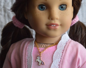 Lavender UNICORN 18" Doll Necklace-fits like American Girl