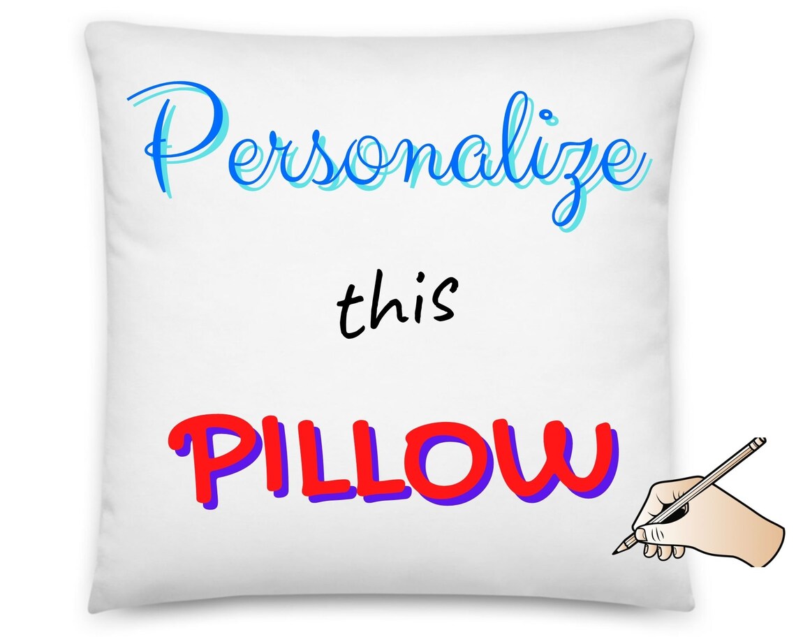 Personalized Pillow High Quality Print on demand Custom Etsy