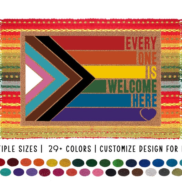 Progress Pride Door Mat - Etsy