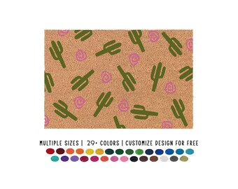 Cacti Doormat: Western Welcome Mat, Cactus Door Mat