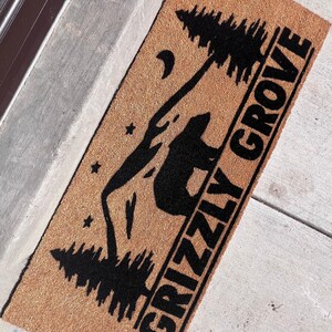 Cabin Doormat: Mountain Welcome Mat, Outdoorsman Gift, Personalized Last Name image 3