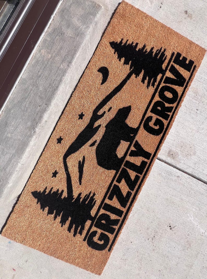Cabin Doormat: Mountain Welcome Mat, Outdoorsman Gift, Personalized Last Name image 3