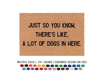 A Lot Of Dogs In Here Welcome Mat: Funny Dog Doormat