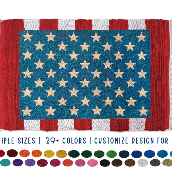 Mat American Flag Etsy