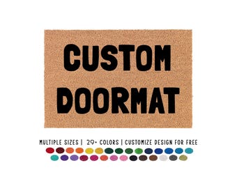 Custom Doormat: Personalized Welcome Mat, Customizable Door Mat, Business Logo, Housewarming Gift, Realtor Present, Wedding Gift