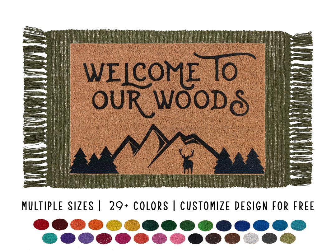To Our Woods Doormat Country Mat Cabin Door Etsy 日本