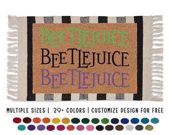 Beetlejuice Doormat, Beetlejuice Home Decor, Halloween Doormat, Betelgeuse Decor, Beetlejuice Halloween Decor, Custom Doormat