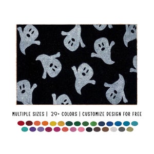 Ghost Doormat: Customizable Halloween Welcome Mat