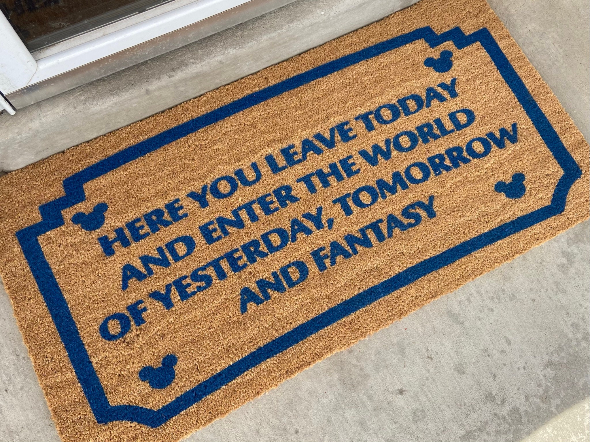 Disneyland Plaque Doormat Mickey Mouse Door Mat Here You Etsy
