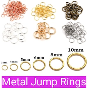 200pcs/lot Stainless Steel 3/4/5/6/7/8/10mm Open Jump Rings Connectors Findings 