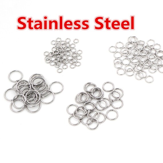 100pcs/lot 5/6/7/8/9/10mm stainless steel DIY Jewelry Findings