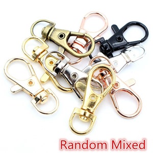 10pcs/lot 32mm 36mm 38mm Plated Jewelry Findings,Lobster Clasp Hooks for Necklace&Bracelet Chain DIY Random Mixed