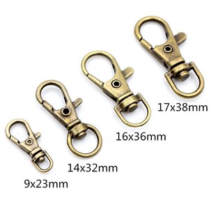 10pcs/lot 32mm 36mm 38mm Plated Jewelry Findings,Lobster Clasp Hooks for Necklace&Bracelet Chain DIY image 2