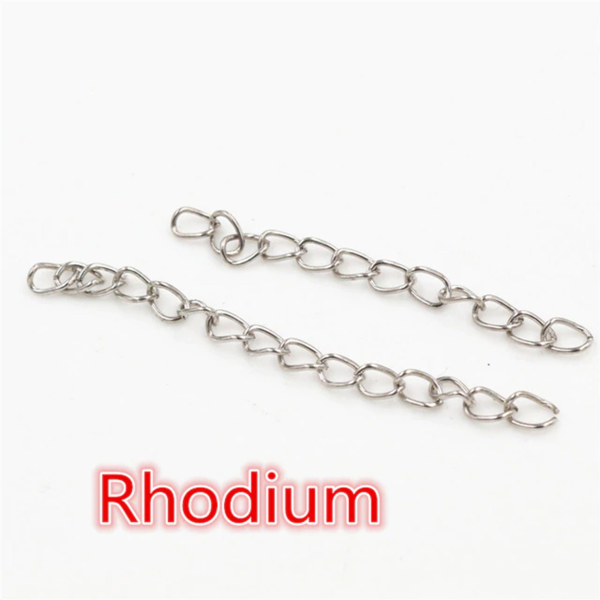 50pcs/lot 50mm 70mm 5x4mm Necklace Extension Chain Bulk Bracelet Extended  Chains Tail Extender For DIY Jewelry Making Findings