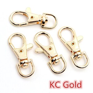 10pcs/lot 32mm 36mm 38mm Plated Jewelry Findings,Lobster Clasp Hooks for Necklace&Bracelet Chain DIY KC Gold