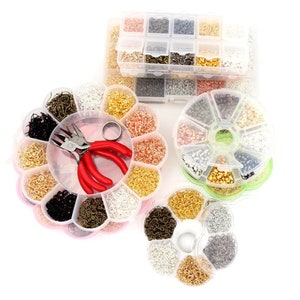 Alloy Accessories Jewelry Findings Set Earring Making Kit Lobster Clasp  Open Jump Rings Repair Tools Diy Jewelry Making Supplies