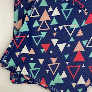 Blue Triangles Cocktail Napkins