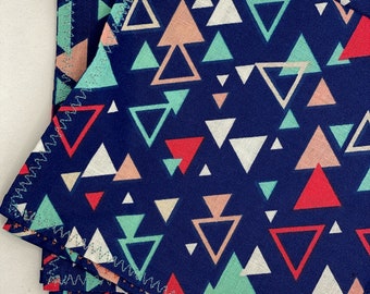 Blue Triangles Cocktail Napkins