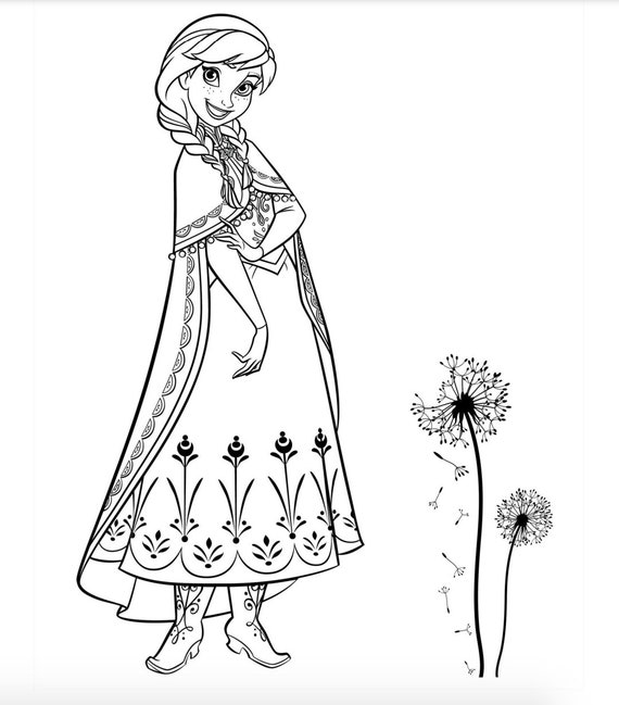 61 Coloring Pages Princess Anna  Best Free