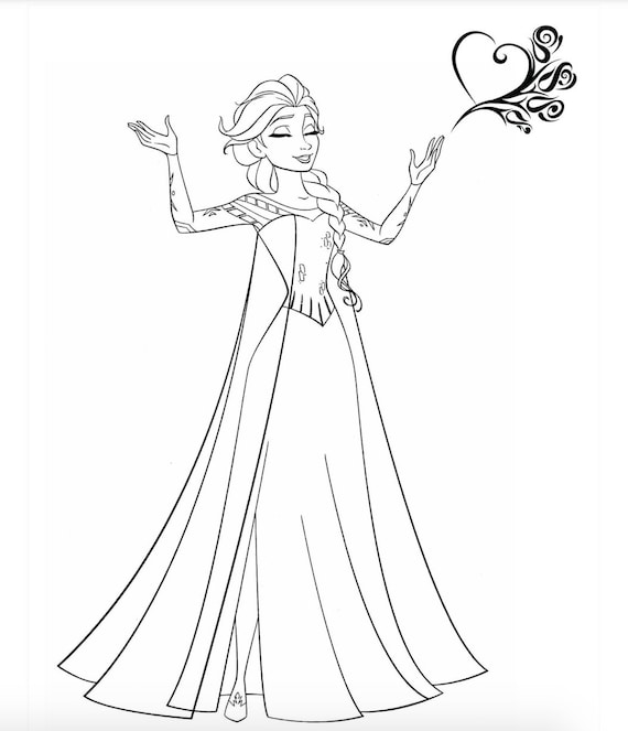 21 dibujos para colorear congelados de Elsa y Anna para - Etsy México 21 dibujos para colorear congelados de Elsa y Anna para - Etsy México