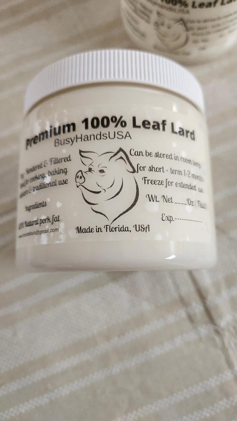 100% Natural Leaf Lard From Small Florida Farm, NON -GMO immagine 3