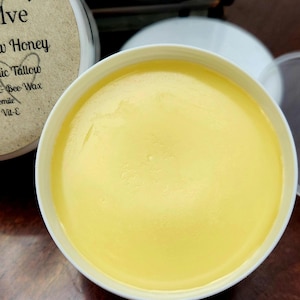 Natural beef tallow & Raw Honey Salve - Chamomile Infused