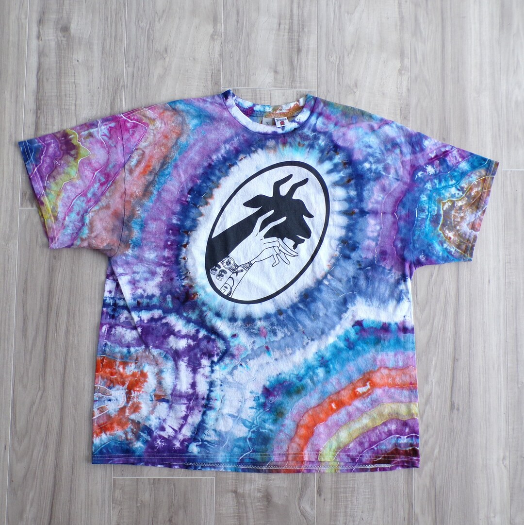 Billy Strings Shadow Goat Tie Dye Tee Shirt Size 2X Ice Dyed Hand Dyed ...