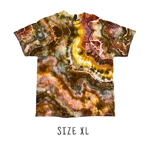 Tie Dye Short Sleeve Tee Shirt | Size XL | 100% Cotton Adult Unisex Short Sleeve Tee Shirt | Hand Dyed Tie Dye Ice Dye | Ready to Ship