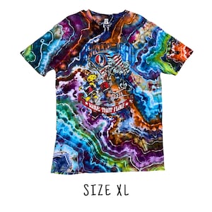Tie Dye Grateful Dead Tee Shirt | Size XL | 100% Cotton Short Sleeve Official Merch Tee Shirt | Ice Dyed Hand Dyed | Ready to Ship
