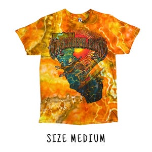 Tie Dye Grateful Dead Tee Shirt | Size Medium | 100% Cotton Short Sleeve Official Merch Tee Shirt | Ice Dyed Hand Dyed | Ready to Ship