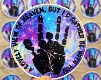 Una hermosa vista del cielo... Pegatina de Jerry Garcia de Grateful Dead / Pegatina redonda de vinilo impermeable de 7,6 cm (3")