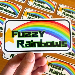 Fuzzy Rainbows Billy Strings Vinyl Sticker | 2&quot; x 4&quot; Waterproof Vinyl Sticker | Jam Band Jamgrass BMFS Fan Art | Trippy Rainbow
