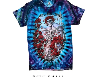 Camiseta Tie Dye de Grateful Dead / Talla pequeña / Teñida a mano - Producto oficial