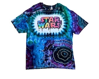 Tie Dye Star Wars Tee Shirt | Size XL | Drip Logo Short Sleeve Unisex Tee