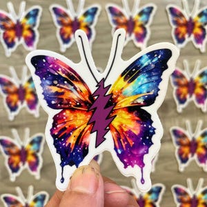 Grateful Dead Bolt Butterfly Sticker | 3" Waterproof Vinyl Sticker