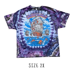 タイダイ グレイトフル・デッド Tシャツ | サイズ 2X | 100% コットン 半袖 オフィシャル マーチャンダイ Tシャツ | アイスダイ ハンドダイ | すぐに発送可能