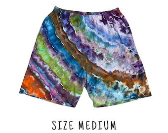 Tie Dye Men's Jean Shorts - Tie Dye Rainbow Shorts - Spiral Tie