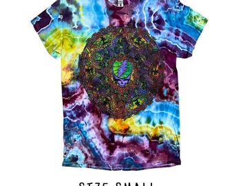 Camiseta Tie Dye de Grateful Dead / Talla pequeña / Teñida a mano - Producto oficial