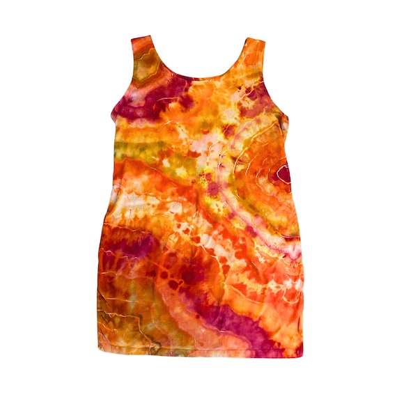 Tie Dye Bodycon Mini Dress | Women's Size XL | Sleeveless Form-fitting Tank  Top Dress