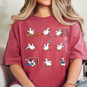Funny Goose Soccer Shirt, Comfort Colors Soccer Tee,  Goose Soccer Player Shirt, Soccer Mom Gift, Soccer Coach Gift, Cute Soccer Graphic
